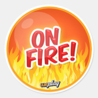 Weplay Props Series 1 - On Fire! Classic Round Sticker