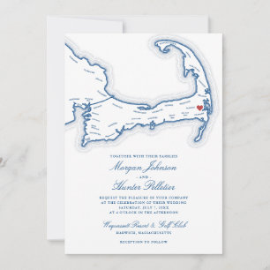 Wequassett Resort and Golf Club Wedding Invitation