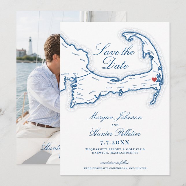Wequassett Resort Wedding Save the Date (Front/Back)