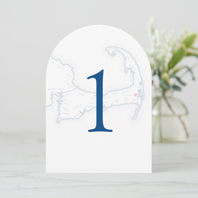 Wequassett Resort Wedding Table Number | Cape Cod  (Standing Front)