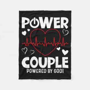 Wer Couple Christian Couples Matching Valentines D Fleece Blanket