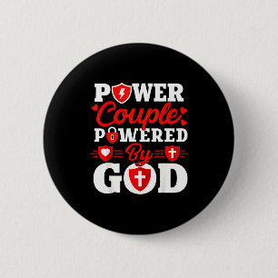 Wer Couple Wered By God Christian Couples Matching 6 Cm Round Badge