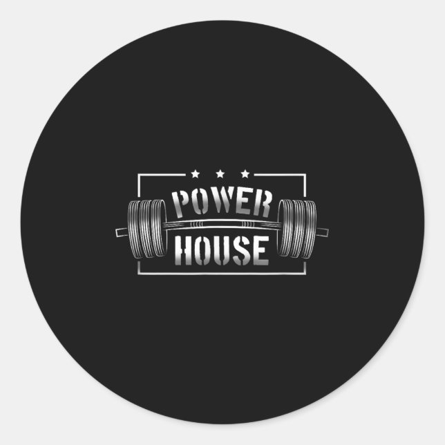 Wer House Gym Motivation Bold Statement  Classic Round Sticker (Front)
