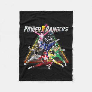 wer Rangers Rainbow Pyramid Retro Action rtrait Fleece Blanket