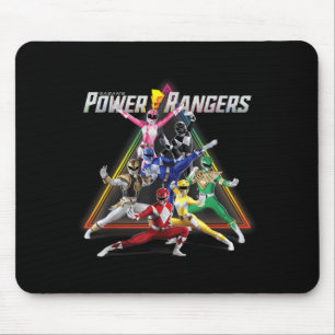 wer Rangers Rainbow Pyramid Retro Action rtrait Mouse Pad