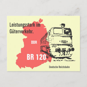 Werbedesign Deutsche Reichsbahn. Baureihe 120. Postcard