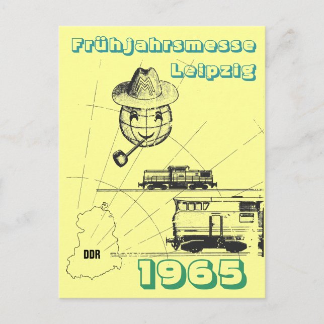 Werbedesign Frühjahrsmesse DDR Postcard (Front)