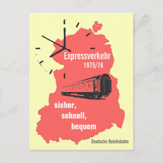 Werbedesign Reiseverkehr Deutsche Reichsbahn DDR Postcard