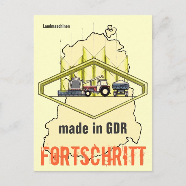 Werbung DDR. Landtechnik Postcard (Front)
