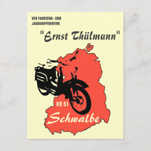 Werbung DDR Mopeds/Roller Postcard