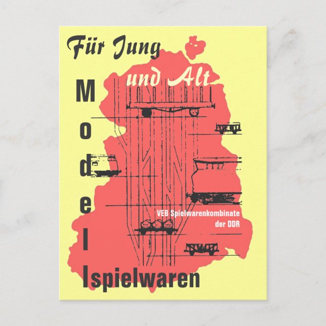 Werbung Modellspielwaren DDR Postcard (Front)