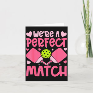 Were A Match Pickleball Couple Paddle Hearts Valen Card