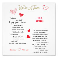 We're A Team, Wedding Anniversary Gift, Wedding