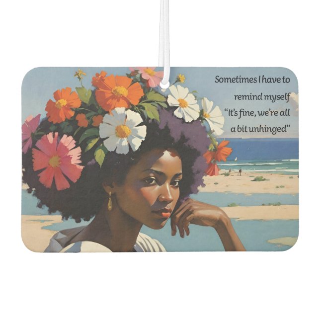 We're All A Bit Unhinged - Funny Car Air Freshener (Front)