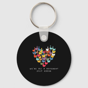 Were All A Different Silly Goose Heart Inclusive E Key Ring