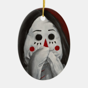 We're All Dolls Here III Ceramic Ornament