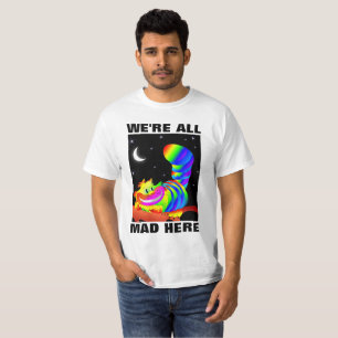 WE'RE ALL MAD HERE Cat Smiling T-shirts
