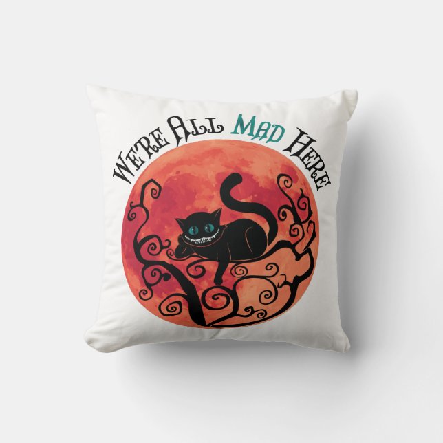 We're All Mad Here - Cheshire Cat Cushion (Front)