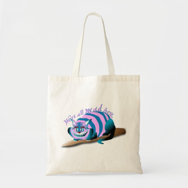 We're All Mad Here Cheshire Cat Tote Bag (Front)