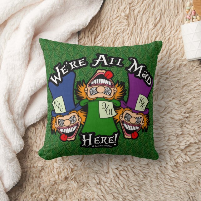 We're All Mad Here! Cushion (Blanket)