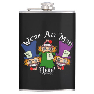 We're All Mad Here! Hip Flask