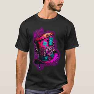 We're All Mad Here Pink Steampunk Alice In Wonderl T-Shirt