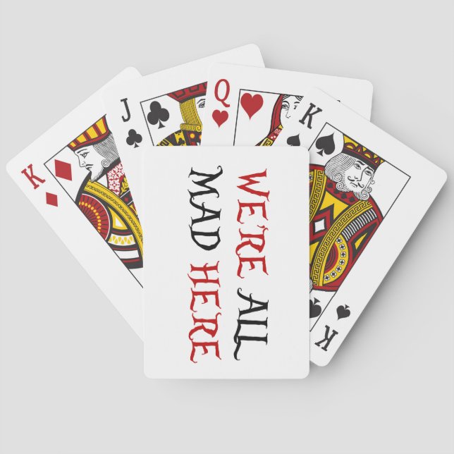 We're All Mad Here Playing Cards (Back)