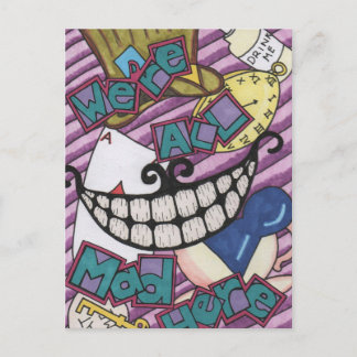 We're All Mad Here Postcard