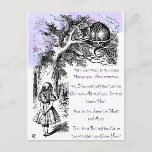 We're All Mad Here Postcard