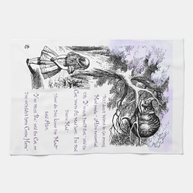 We're All Mad Here Tea Towel (Horizontal)