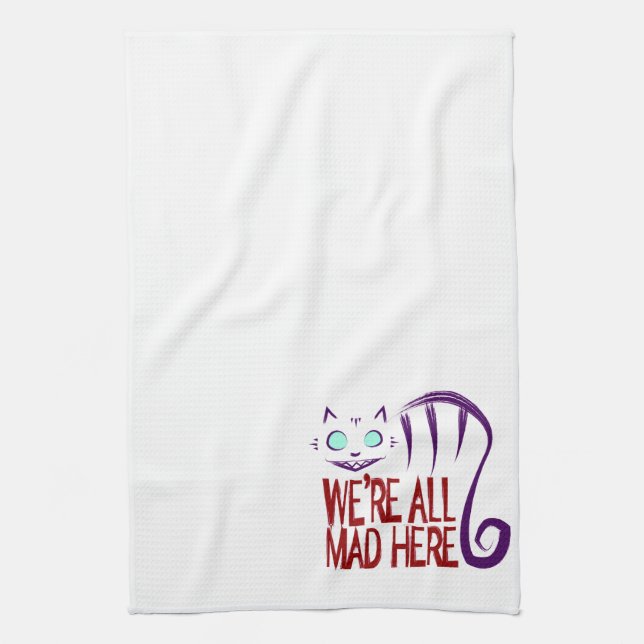 We're All Mad Here Tea Towel (Vertical)