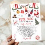 We're Back Elf Arrival Letter Elves Christmas<br><div class="desc">♥ This cute Elf Letter is a perfect addition to your Magical Christmas!</div>