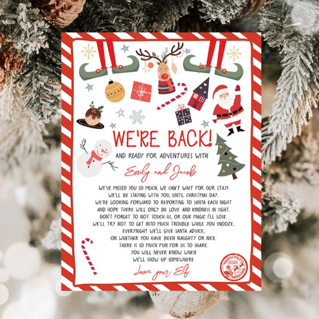 We're Back Elf Arrival Letter Elves Christmas  (Creator Uploaded)