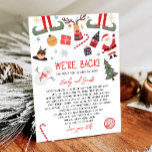 We're Back Elves Arrival Letter Hello Christmas  Invitation<br><div class="desc">♥ This cute Elf Letter is a perfect addition to your Magical Christmas!</div>