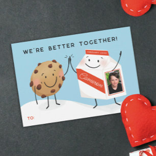 We're Better Together Milk and Cookies Valentine Invitation