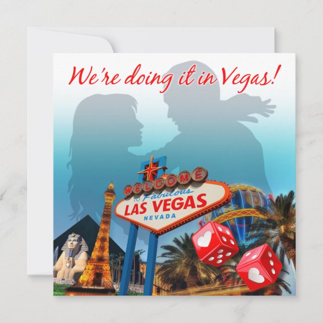 We're Doing it in Vegas Wedding Invitation (Front)
