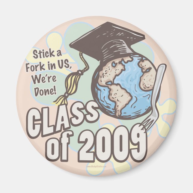 We're Done 2009 Graduation Shirt Gifts Magnet (Front)