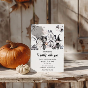 We're Dying To Party   Halloween Party Invitation