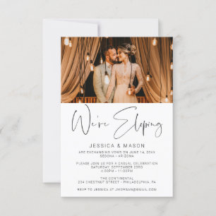 We're Eloping Invite Wedding Announcement