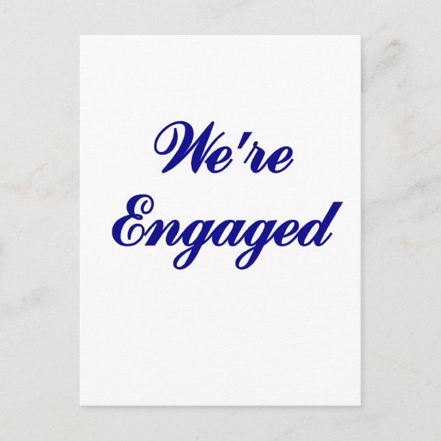 We're Engaged Announcement Postcard (Front)