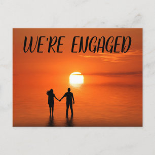 WE'RE ENGAGED ANNOUNCEMENT POSTCARDS