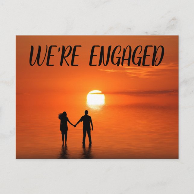 WE'RE ENGAGED ANNOUNCEMENT POSTCARDS (Front)