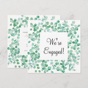 We're Engaged Elegant Eucalyptus Green Peach