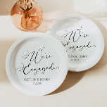 We're Engaged Elegant Minimalist Engagement Party Paper Plate<br><div class="desc">These are We're Engaged Minimalist Engagement Party Paper Plates!</div>