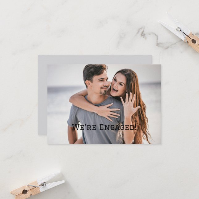 We're Engaged Engagement Announcement (Front/Back In Situ)