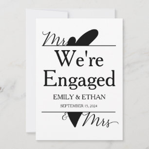 We're engaged engagement announcement cards