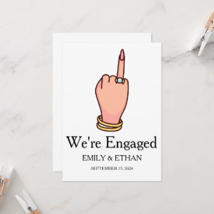 We're engaged engagement announcement cards