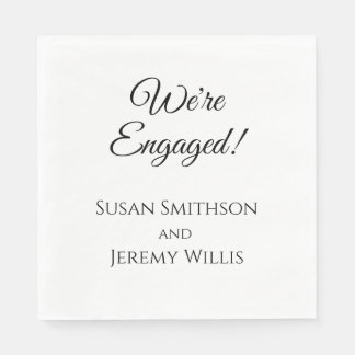 We're Engaged Engagement Party Napkins Tableware