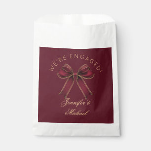 We're engaged Engagement party Red Bow luxury Favour Bag