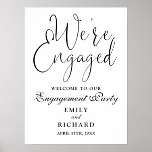 We're Engaged Engagement Party Welcome Sign